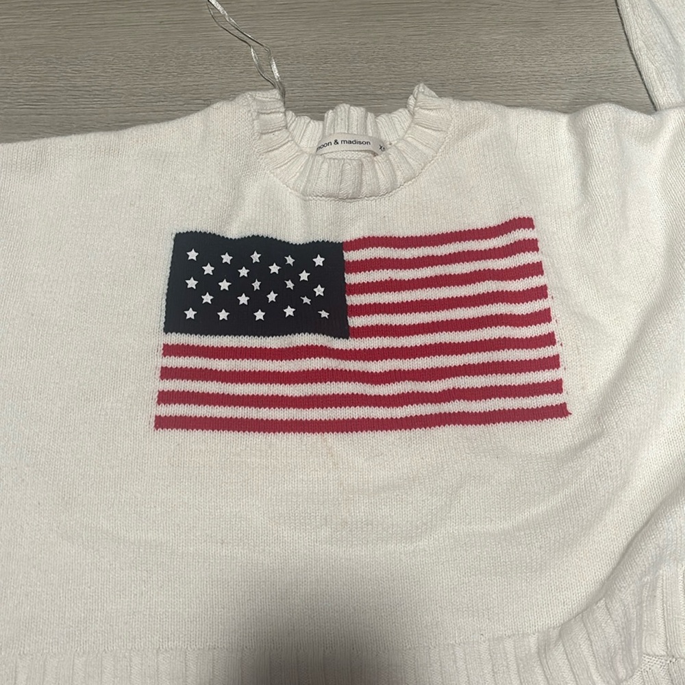 white flag sweater